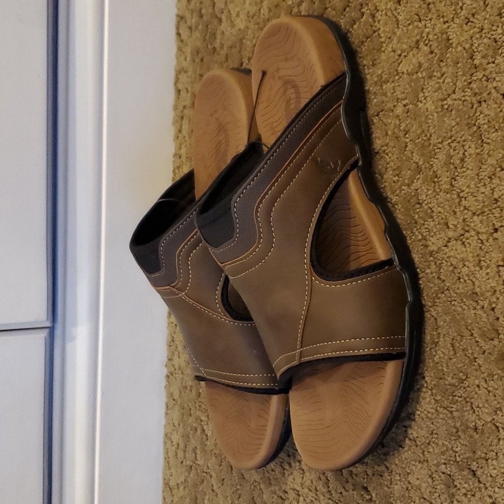 Mens Hammerhead Cape Fear Faux Leather Slide Sandals Size 8  Active NWT